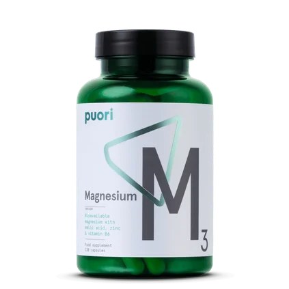 Puori M3 – horčík, zinok a vitamín B6, 120 kapsúl